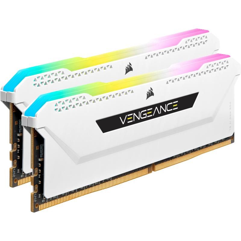 CORSAIR VENGEANCE RGB PRO D4 3200 32G (2x16G) CMH32GX4M2E3200C16W BLANC · Mémoires PC · Informat Systems Strasbourg (image 6)