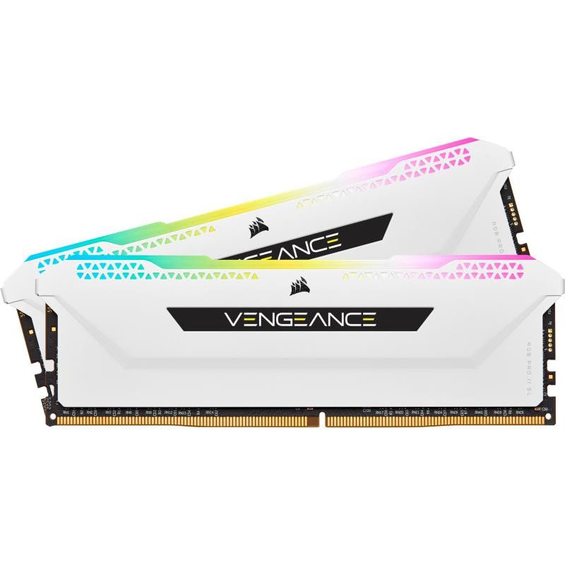 CORSAIR VENGEANCE RGB PRO D4 3200 32G (2x16G) CMH32GX4M2E3200C16W BLANC · Mémoires PC · Informat Systems Strasbourg (image 7)