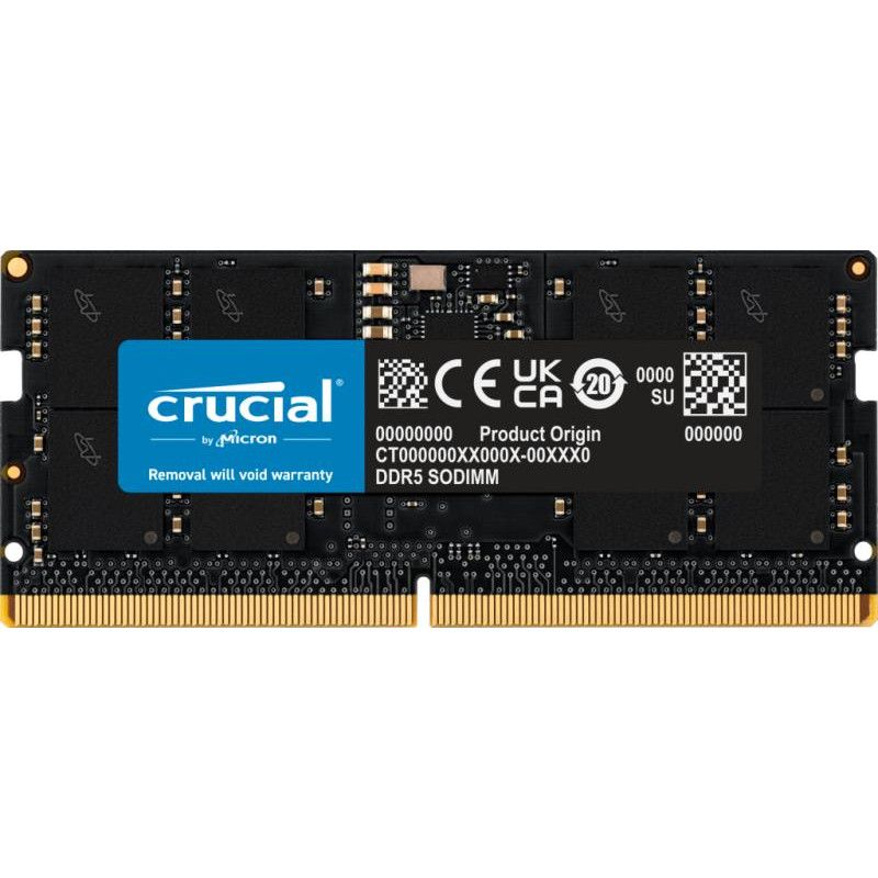 Crucial CT16G56C46S5 module de mémoire 16 Go 1 x 16 Go DDR5 262-pin SO-DIMM ECC · Mémoires PC · Informat Systems Strasbourg