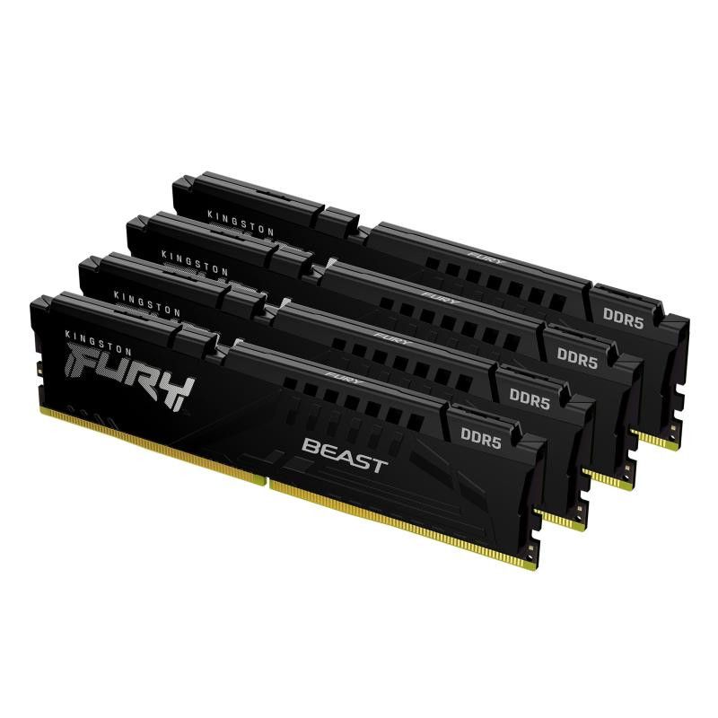 Kingston Technology FURY Beast 128 Go 5600 MT/s DDR5 CL40 DIMM (Kits de 4) Black XMP · Mémoires PC · Informat Systems Stra...