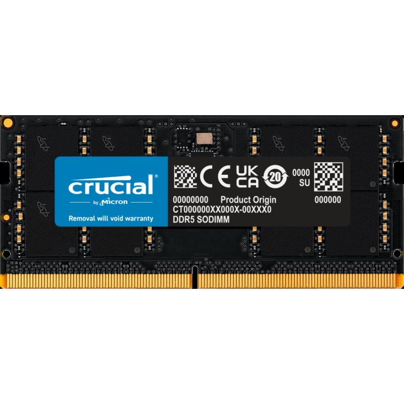 Crucial CT16G56C46S5T module de mémoire 16 Go 1 x 16 Go DDR5 262-pin SO-DIMM ECC · Mémoires PC · Informat Systems Strasbourg