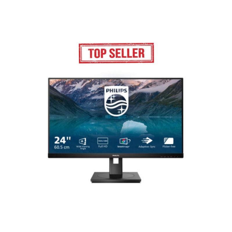 Philips S Line 242S9JML/00 écran plat de PC 60,5 cm (23.8") 1920 x 1080 pixels Full HD LCD Noir · Moniteur · Informat Syst...