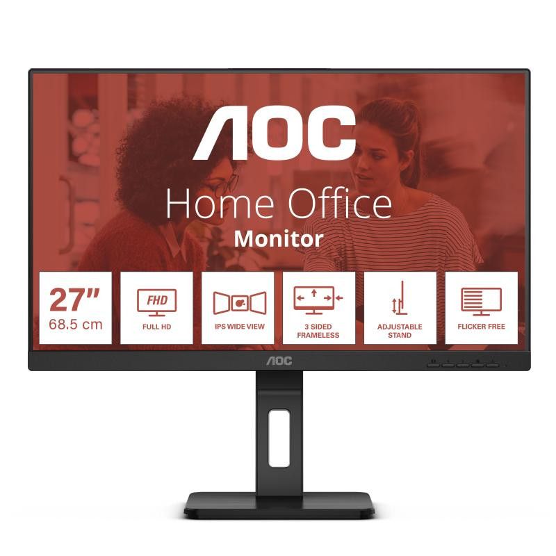 AOC E3 27E3QAF écran plat de PC 68,6 cm (27") 1920 x 1080 pixels Full HD LED Noir · Moniteur · Informat Systems Strasbourg (image 2)