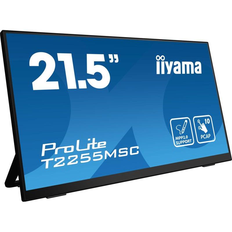 iiyama ProLite T2255MSC-B1 écran plat de PC 54,6 cm (21.5") 1920 x 1080 pixels Full HD LCD Écran tactile Noir · Moniteur ·...