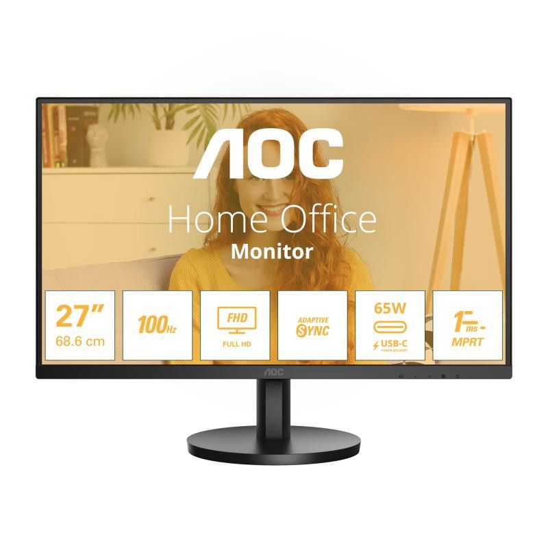 AOC 27B3CA2 écran plat de PC 68,6 cm (27") 1920 x 1080 pixels Full HD LED Noir · Moniteur · Informat Systems Strasbourg