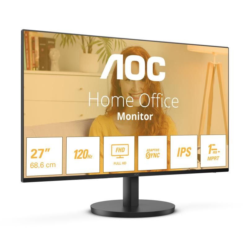 AOC B3 27B3HA2 écran plat de PC 68,6 cm (27") 1920 x 1080 pixels Full HD LED Noir · Moniteur · Informat Systems Strasbourg (image 3)