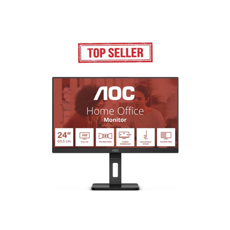 AOC E3 24E3QAF écran plat de PC 60,5 cm (23.8") 1920 x 1080 pixels Full HD LCD Noir · Moniteur · Informat Systems Strasbourg