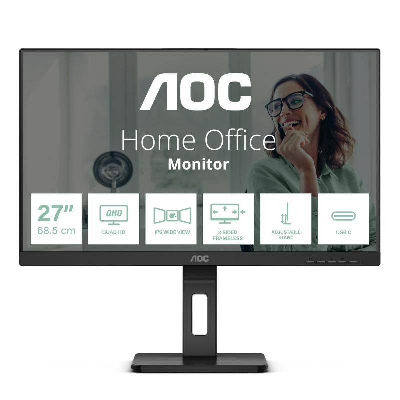 AOC Q27P3CV écran plat de PC 68,6 cm (27") 2560 x 1440 pixels Quad HD LED Noir · Moniteur · Informat Systems Strasbourg
