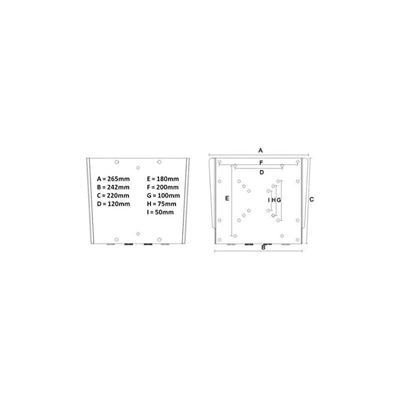 KIMEX Support Mural Fixe pour Ecran TV 23'' - 42'' · Accessoires écrans · Informat Systems Strasbourg (image 2)