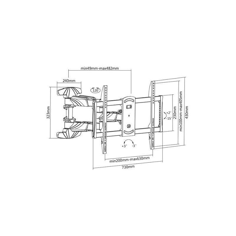 KIMEX Support Mural Articulé pour Ecran TV 37'' - 70'' · Accessoires écrans · Informat Systems Strasbourg (image 5)