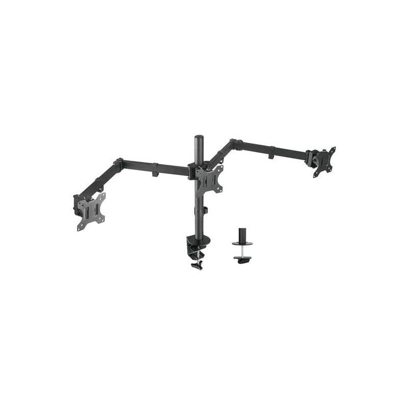 KIMEX Support de Bureau A Pincer pour 3 Ecrans Moniteurs TV 13' '- 27'' · Accessoires écrans · Informat Systems Strasbourg (image 2)