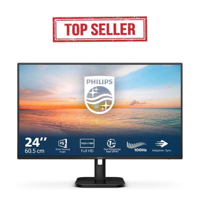 Philips 1000 series 24E1N1100A/00 écran plat de PC 60,5 cm (23.8") 1920 x 1080 pixels Full HD LCD Noir · Moniteur · Inform...