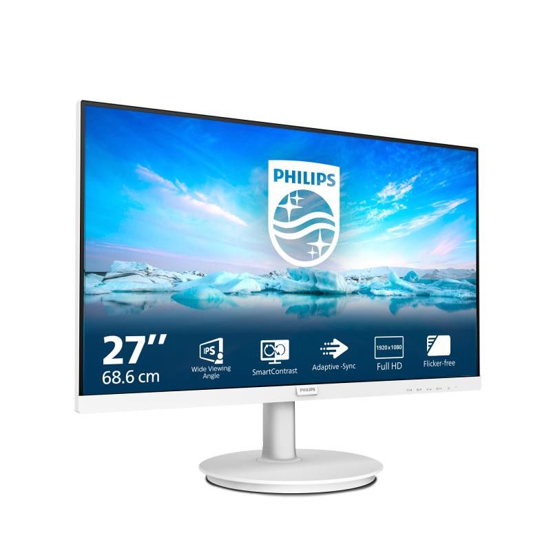 Philips V Line 271V8AW/00 écran plat de PC 68,6 cm (27") 1920 x 1080 pixels Full HD LCD Blanc · Moniteur · Informat System... (image 2)