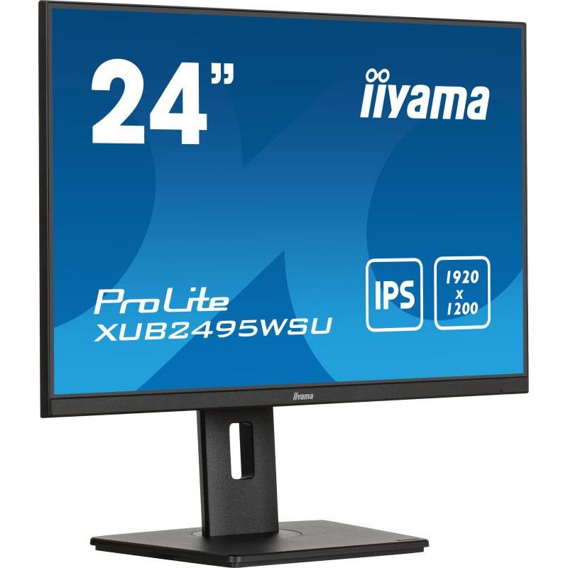 iiyama ProLite XUB2495WSU-B7 écran plat de PC 61,2 cm (24.1") 1920 x 1200 pixels WUXGA LED Noir · Moniteur · Informat Syst...