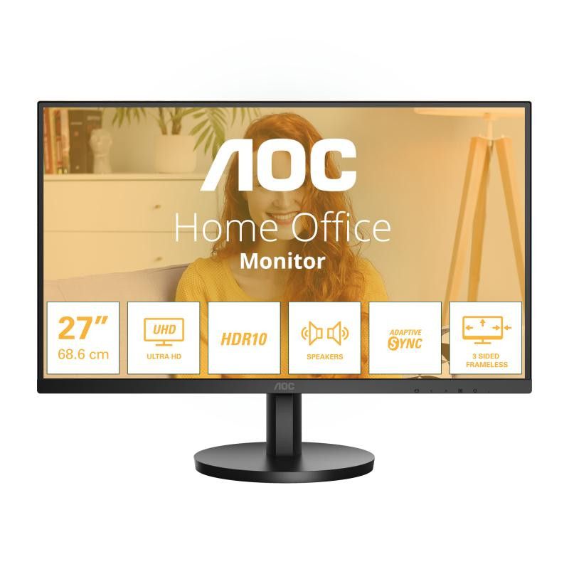 AOC B3 U27B3A écran plat de PC 68,6 cm (27") 3840 x 2160 pixels 4K Ultra HD LCD Noir · Moniteur · Informat Systems Strasbourg