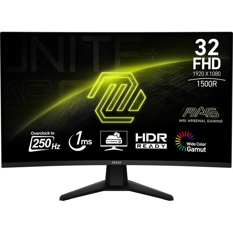 MSI MAG 32C6X écran plat de PC 80 cm (31.5") 1920 x 1080 pixels Full HD Noir · Moniteur · Informat Systems Strasbourg