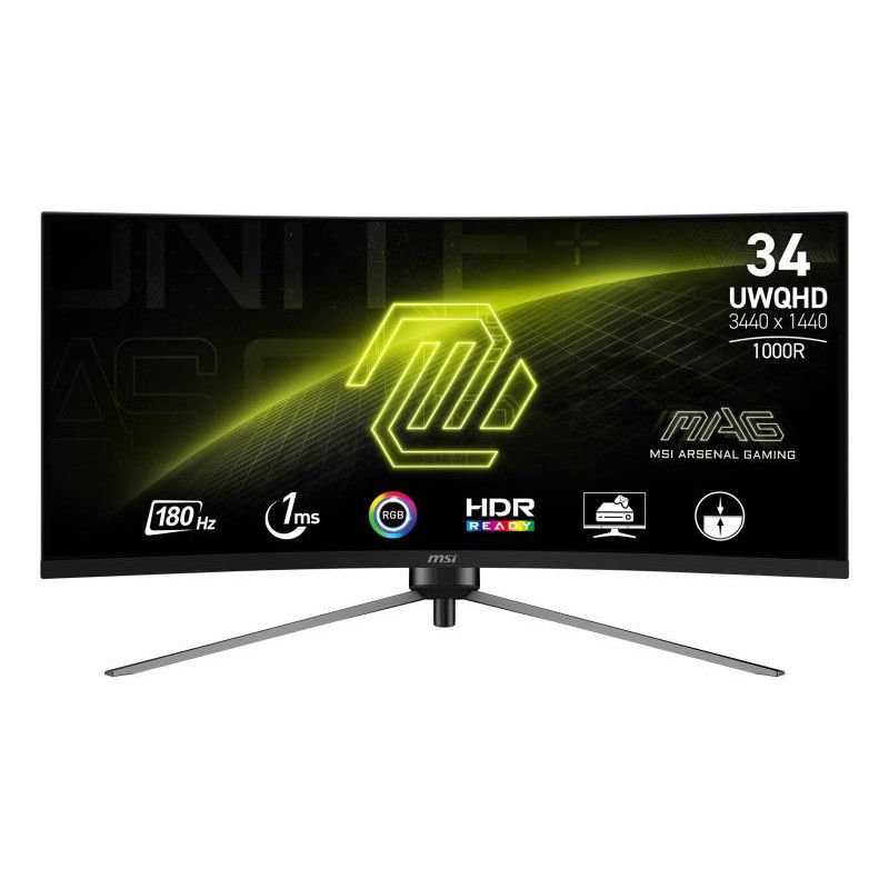 MSI MAG 345CQR écran plat de PC 86,4 cm (34") 3440 x 1440 pixels UltraWide Dual Quad HD Noir · Moniteur · Informat Systems...