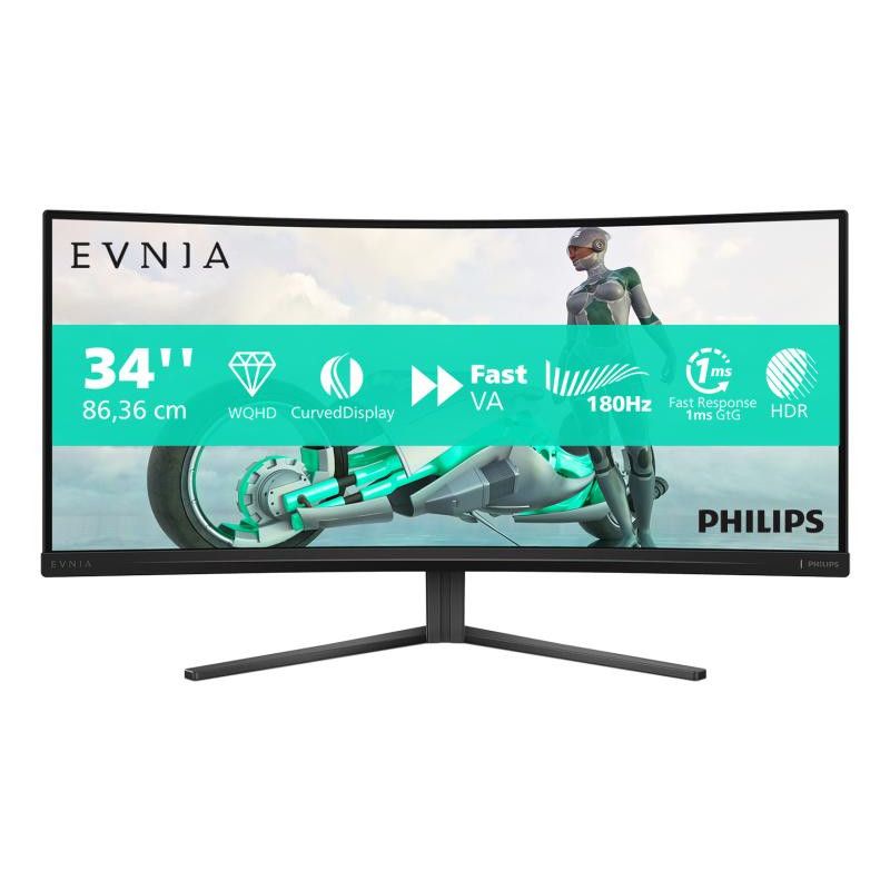Philips Evnia 34M2C3500L/00 écran plat de PC 86,4 cm (34") 3440 x 1440 pixels Wide Quad HD LCD Noir · Moniteur · Informat ...