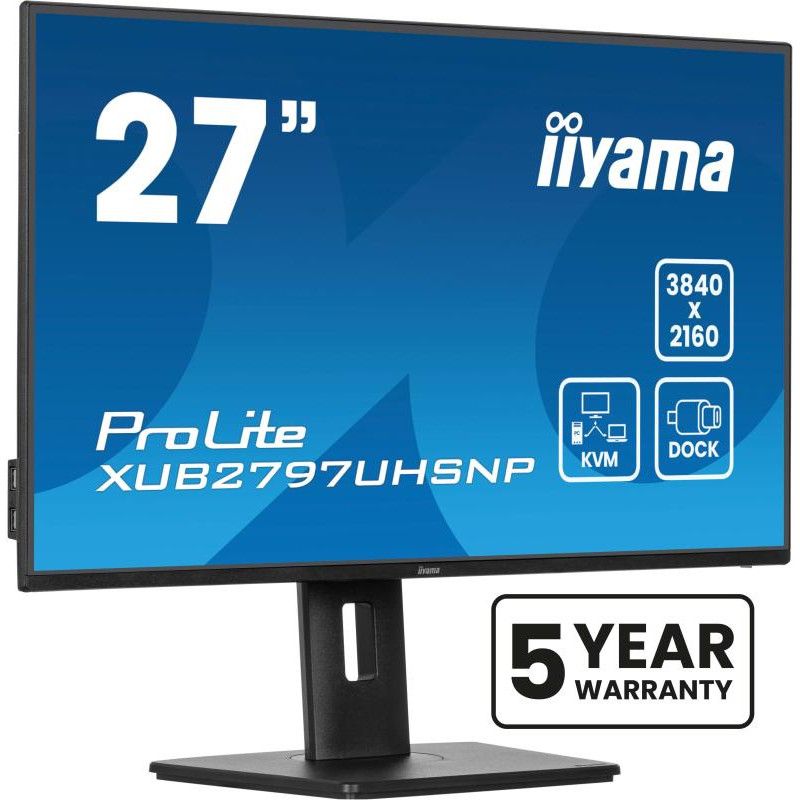 iiyama ProLite XUB2797UHSNP-B1 écran plat de PC 68,6 cm (27") 3840 x 2160 pixels 4K Ultra HD LED Noir · Moniteur · Informa...