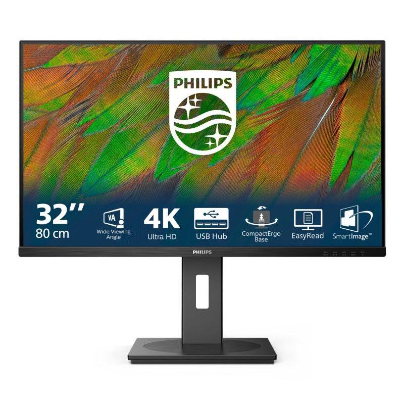 Philips 3000 series 32B1N3800/00 écran plat de PC 80 cm (31.5") 3840 x 2160 pixels 4K Ultra HD LCD Noir · Moniteur · Infor...