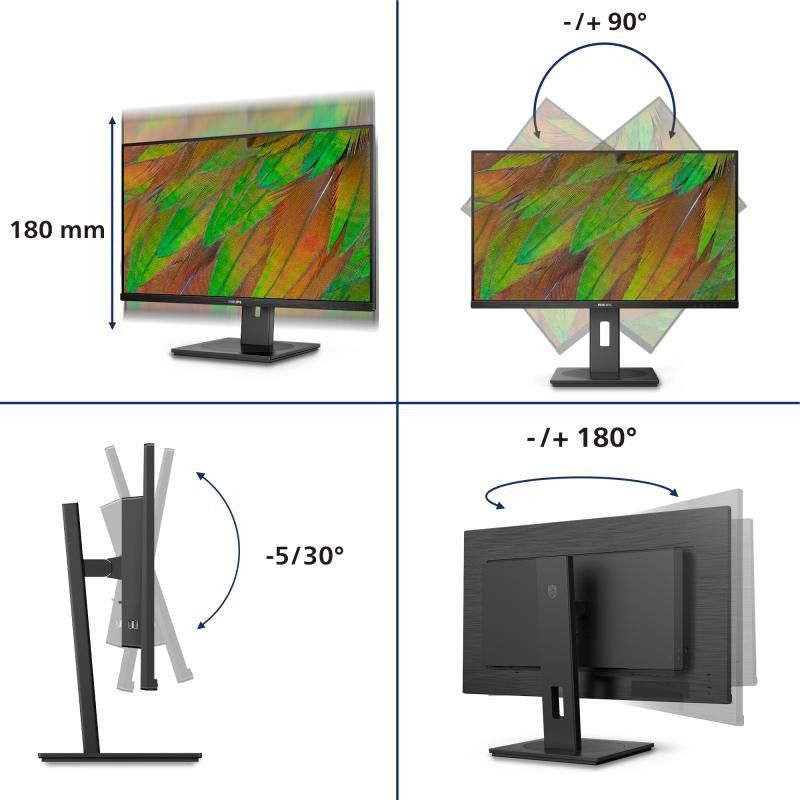 Philips 3000 series 32B1N3800/00 écran plat de PC 80 cm (31.5") 3840 x 2160 pixels 4K Ultra HD LCD Noir · Moniteur · Infor... (image 3)