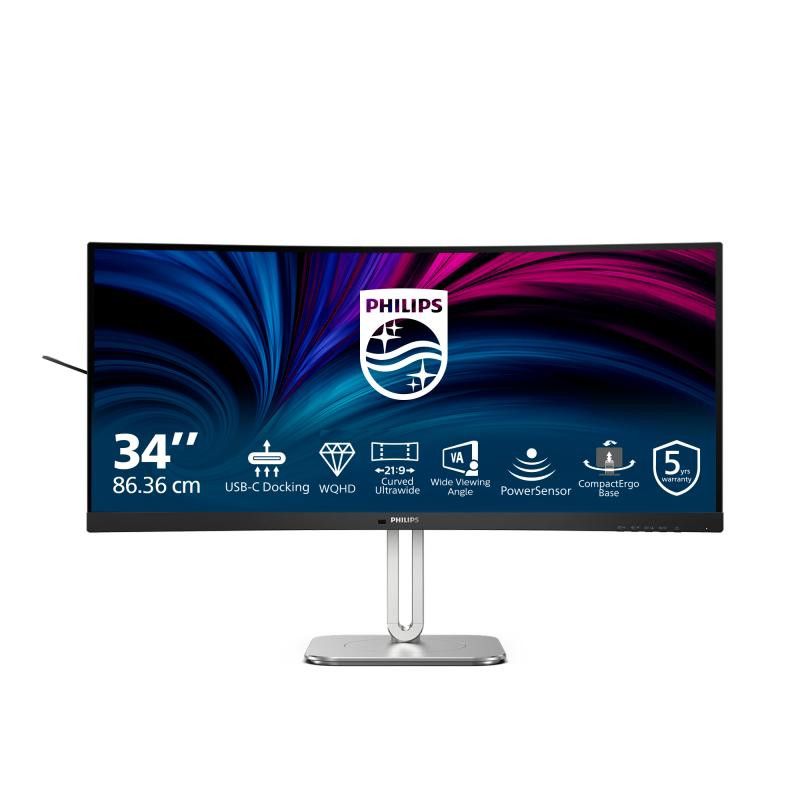 Philips 5000 series 34B2U5600C/00 écran plat de PC 86,4 cm (34") 3440 x 1440 pixels Dual QHD LCD Gris · Moniteur · Informa...