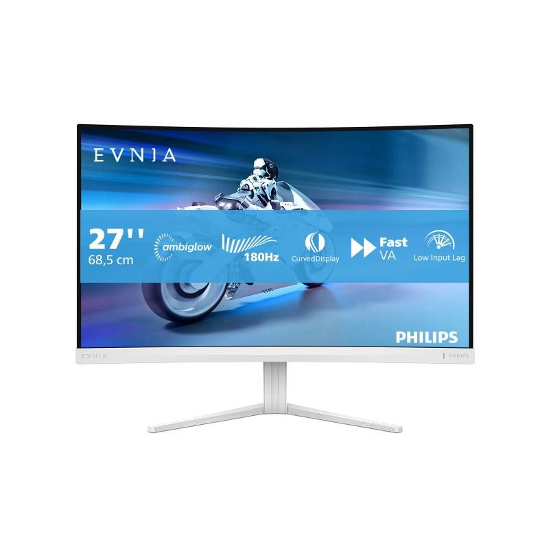 Philips Evnia 5000 27M2C5201L/00 écran plat de PC 68,6 cm (27") 1920 x 1080 pixels Full HD LCD Blanc · Moniteur · Informat...