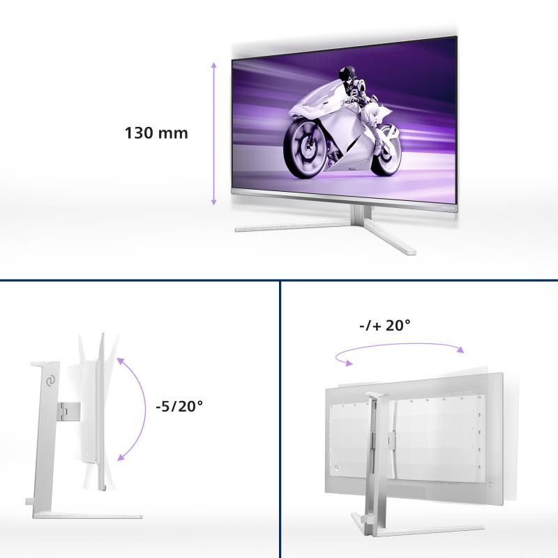 Philips Evnia 8000 27M2N8500/00 écran plat de PC 67,3 cm (26.5") 2560 x 1440 pixels Quad HD QD-OLED Blanc · Moniteur · Inf... (image 14)