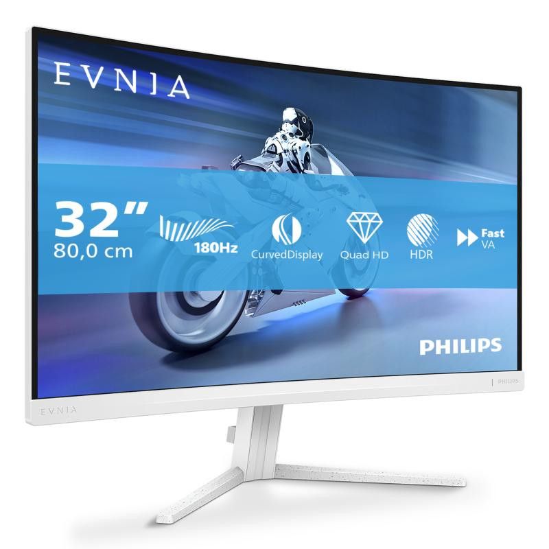 Philips Evnia 5000 32M2C5501/00 écran plat de PC 80 cm (31.5") 2560 x 1440 pixels Quad HD LCD Blanc · Moniteur · Informat ...