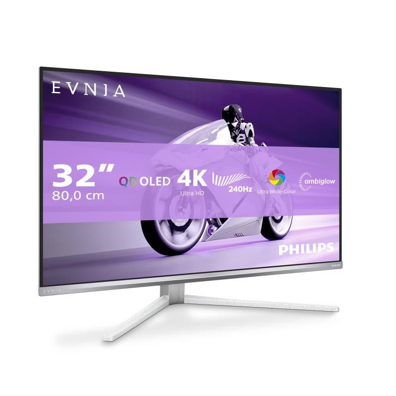 Philips Evnia 8000 32M2N8900/00 écran plat de PC 80 cm (31.5") 3840 x 2160 pixels 4K Ultra HD QD-OLED Blanc · Moniteur · I... (image 2)