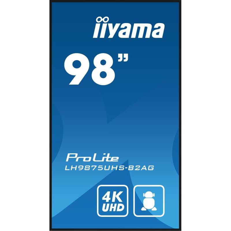 iiyama LH9875UHS-B2AG Écran d'affichage dynamique Écran plat de signalisation numérique 2,48 m (97.5") LED Wifi 500 cd/m² ... (image 3)