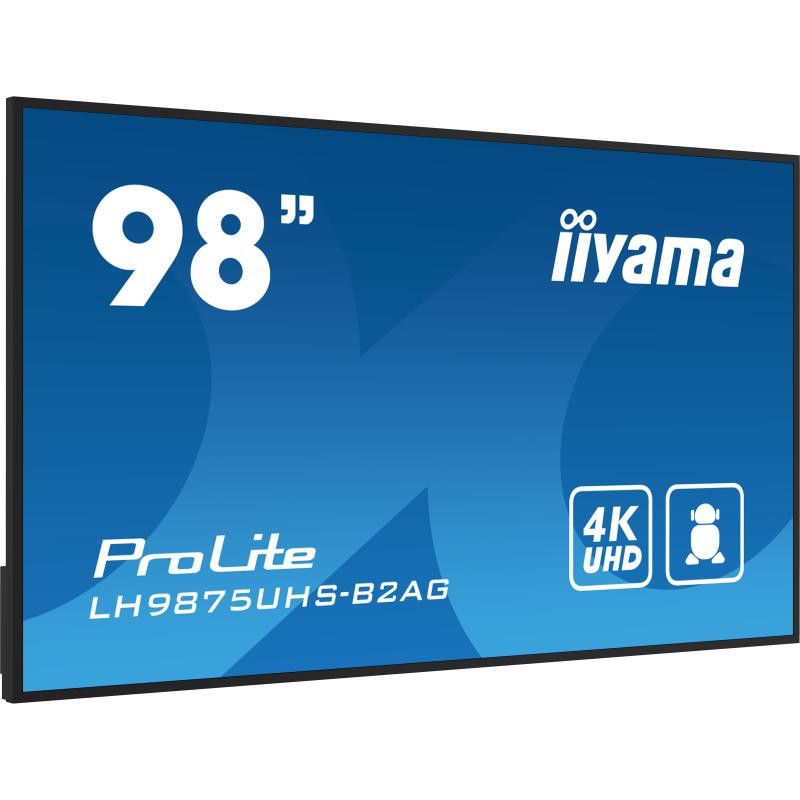 iiyama LH9875UHS-B2AG Écran d'affichage dynamique Écran plat de signalisation numérique 2,48 m (97.5") LED Wifi 500 cd/m² ... (image 4)