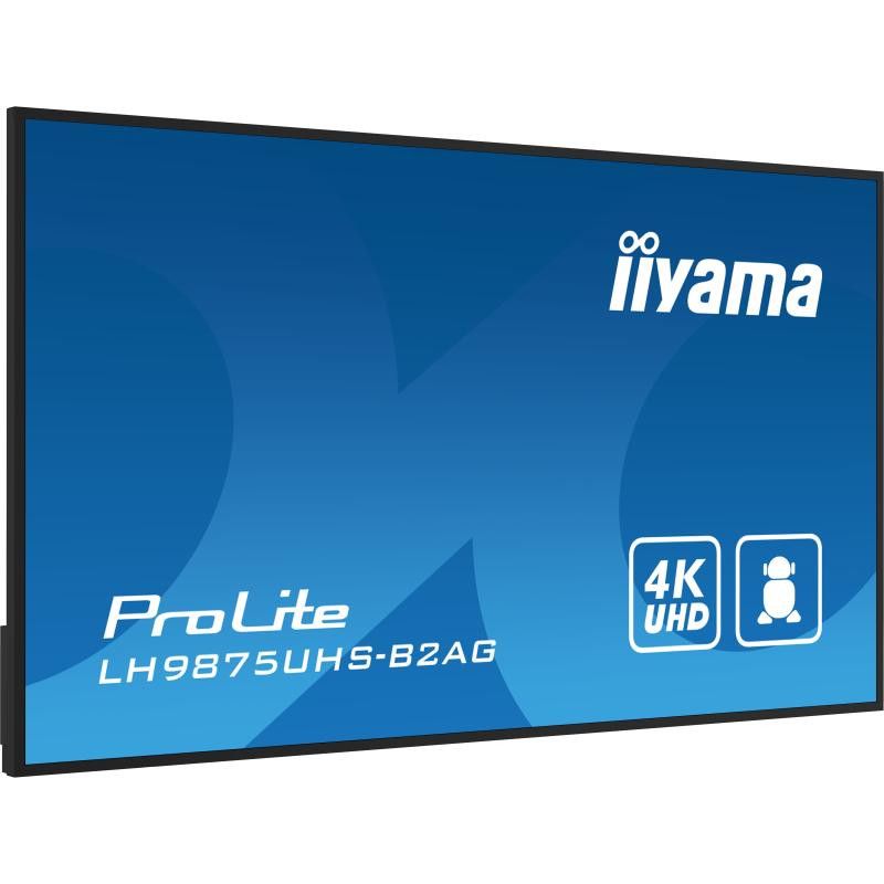 iiyama LH9875UHS-B2AG Écran d'affichage dynamique Écran plat de signalisation numérique 2,48 m (97.5") LED Wifi 500 cd/m² ... (image 6)