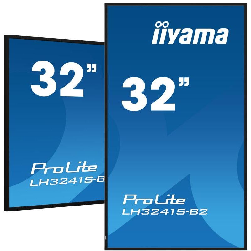 iiyama LH3241S-B2 Écran d'affichage dynamique En forme de kiosk 80 cm (31.5") LED 350 cd/m² Full HD Noir 24/7 · Moniteur ·...