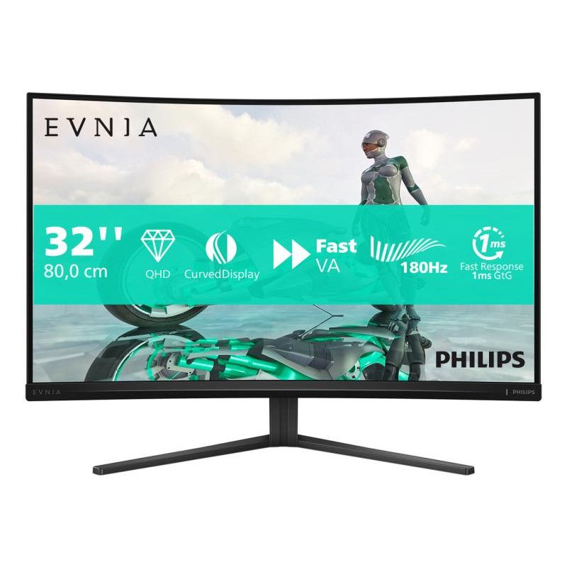 Philips Evnia 32M2C3500L/00 écran plat de PC 80 cm (31.5") 2560 x 1440 pixels Quad HD LCD Noir · Moniteur · Informat Syste...