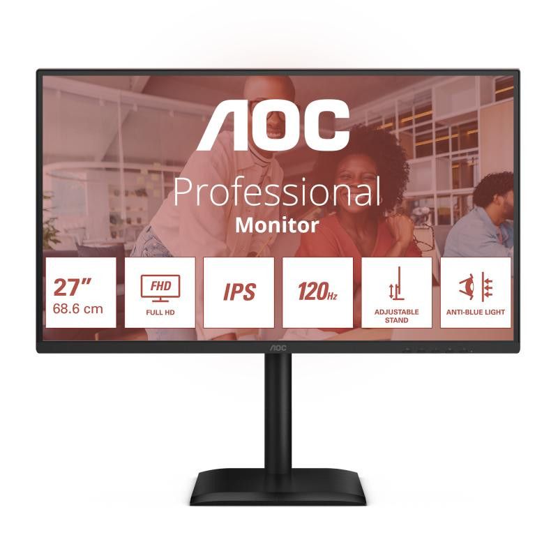 AOC 27E4U écran plat de PC 68,6 cm (27") 1920 x 1080 pixels Full HD LED Noir · Moniteur · Informat Systems Strasbourg (image 2)
