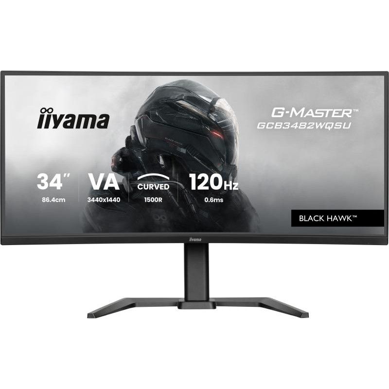 iiyama GCB3482WQSU-B1 écran plat de PC 86,4 cm (34") 3440 x 1440 pixels UltraWide Quad HD LED Noir · Moniteur · Informat S...