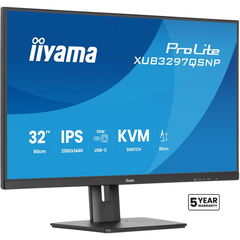 iiyama ProLite XUB3297QSNP-B1 écran plat de PC 81,3 cm (32") 2560 x 1440 pixels Quad HD LED Noir · Moniteur · Informat Sys... (image 3)