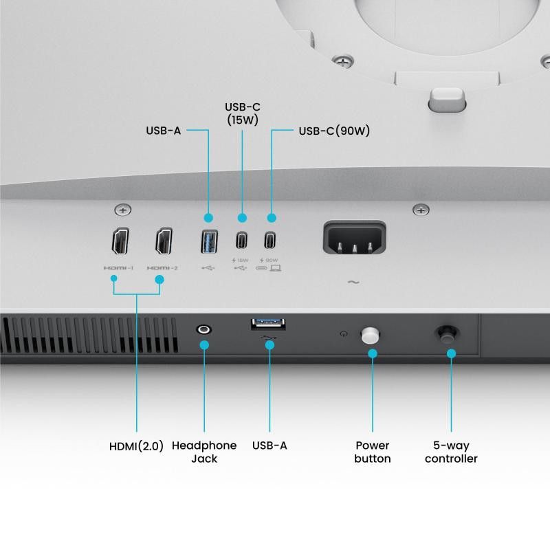 BenQ MA270U écran plat de PC 68,6 cm (27") 3840 x 2160 pixels 4K Ultra HD Blanc · Moniteur · Informat Systems Strasbourg (image 3)
