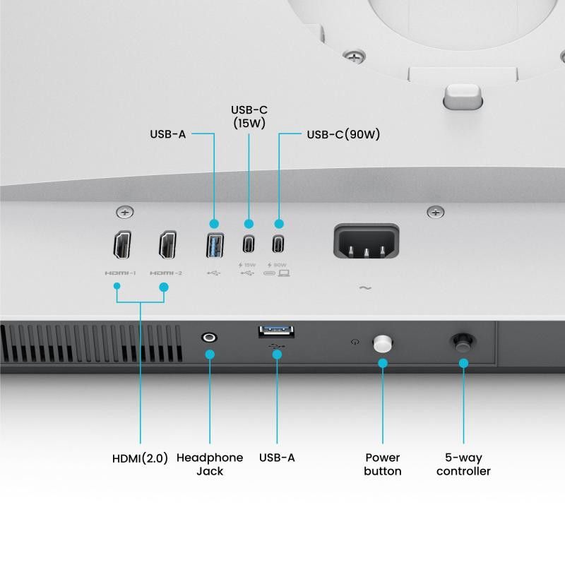 BenQ MA320U écran plat de PC 80 cm (31.5") 3840 x 2160 pixels 4K Ultra HD Blanc · Moniteur · Informat Systems Strasbourg (image 3)