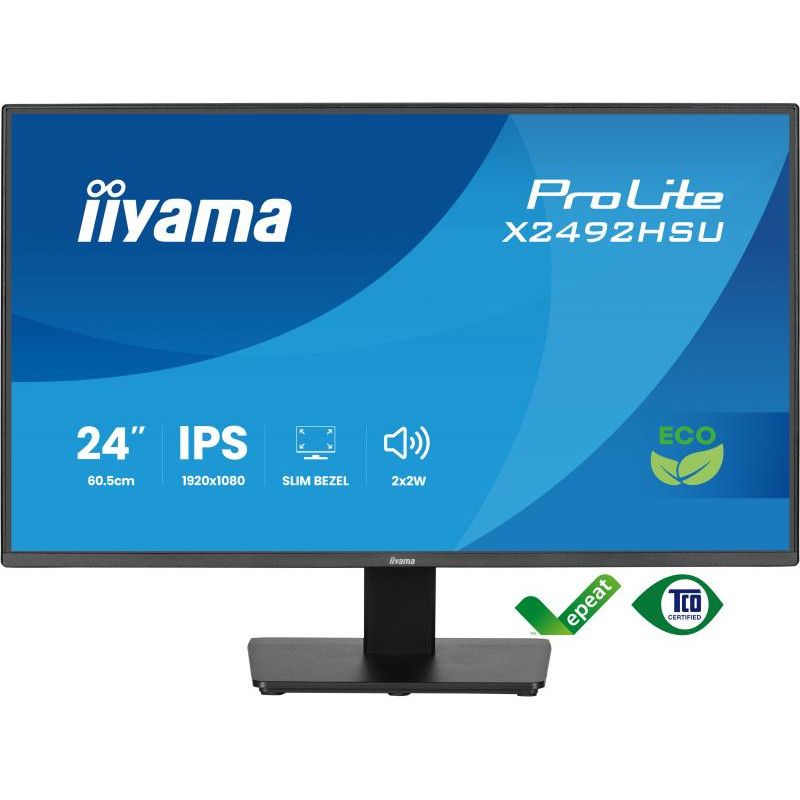 iiyama ProLite X2492HSU-B1 écran plat de PC 60,5 cm (23.8") 1920 x 1080 pixels Full HD LED Noir · Moniteur · Informat Syst... (image 2)