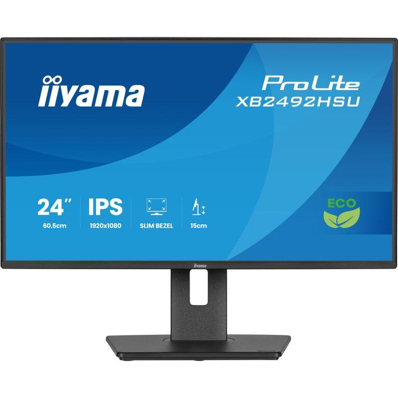 iiyama ProLite XB2492HSU-B1 écran plat de PC 60,5 cm (23.8") 1920 x 1080 pixels Full HD LED Noir · Moniteur · Informat Sys...
