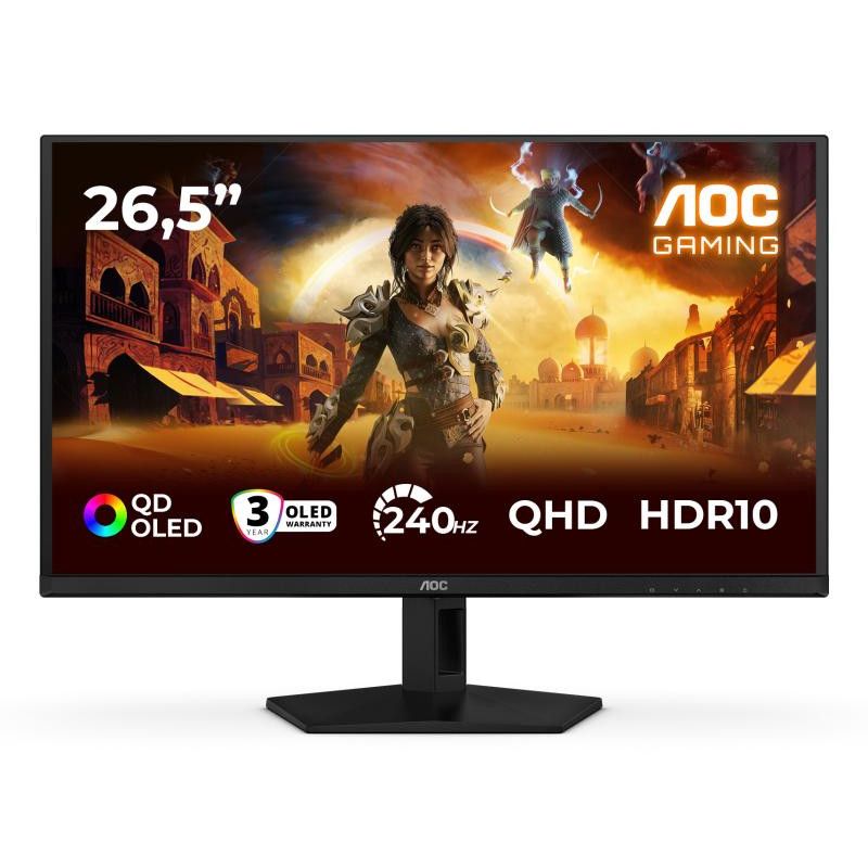 AOC G4 Q27G41ZDF écran plat de PC 67,3 cm (26.5") 2560 x 1440 pixels Quad HD QD-OLED Noir, Rouge · Moniteur · Informat Sys...