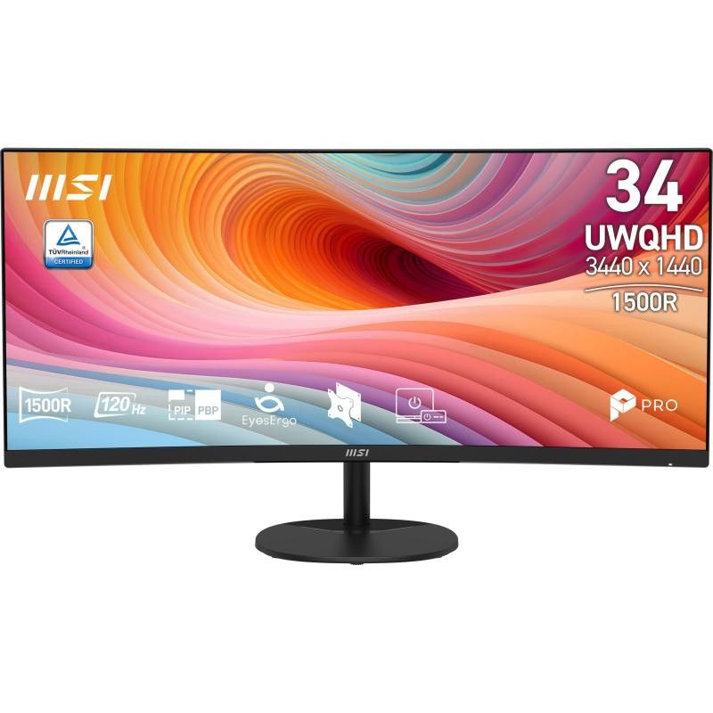 MSI Pro MP341CQ E12 écran plat de PC 86,4 cm (34") 3440 x 1440 pixels UltraWide Quad HD Noir · Moniteur · Informat Systems...