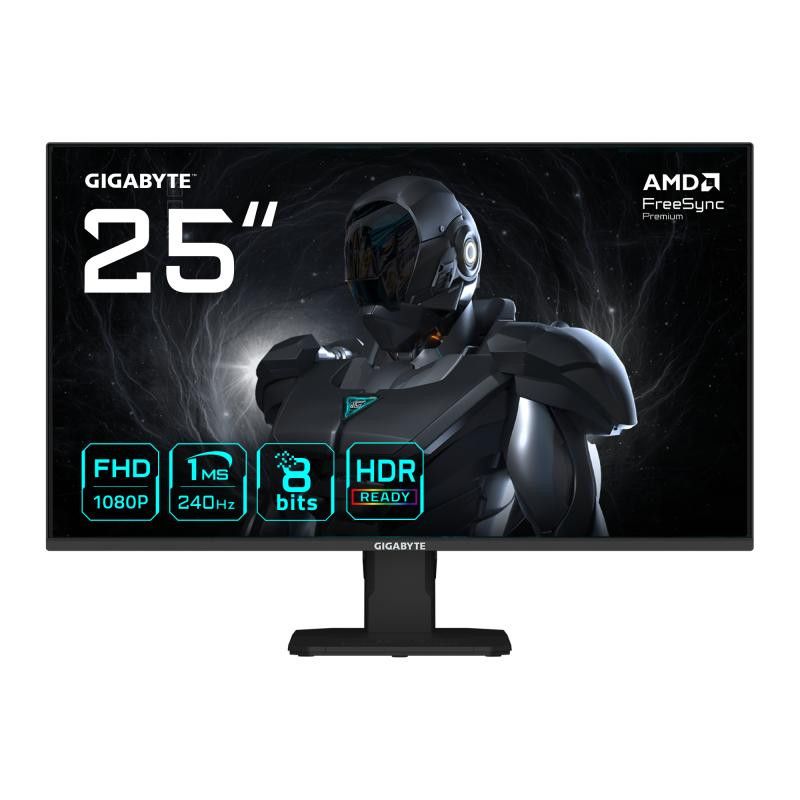 GIGABYTE GS25F2A Écran Gaming 25" FHD - 1920 x 1080, 200Hz, 1ms, 300 cd/m², Display HDR 10, HDMI 2.0, DisplayPort 1.4 · Mo...