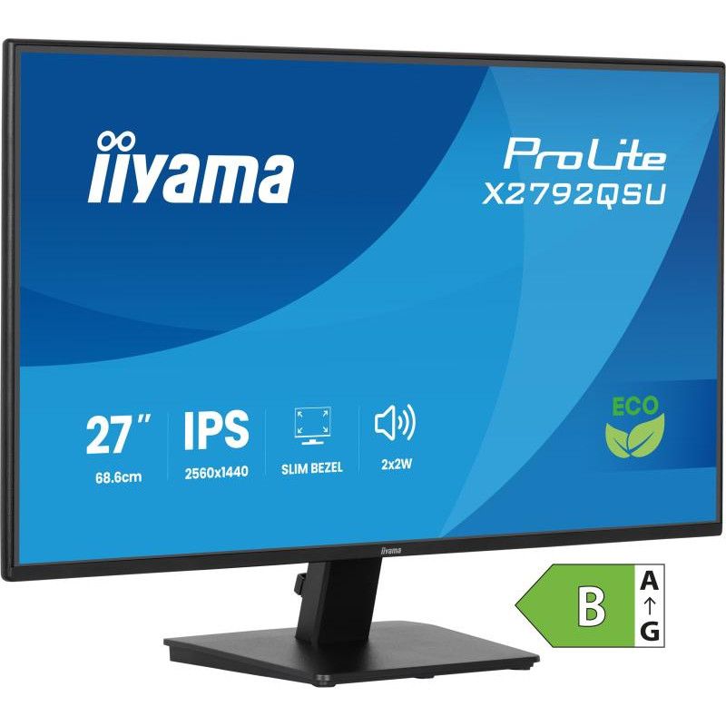 iiyama ProLite X2792QSU-B1 écran plat de PC 68,6 cm (27") 2560 x 1440 pixels Quad HD LED Noir · Moniteur · Informat System...