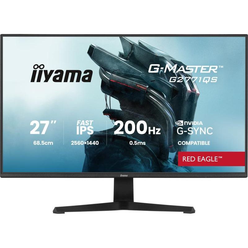iiyama G-MASTER G2771QS-B1 écran plat de PC 68,6 cm (27") 2560 x 1440 pixels Wide Quad HD Noir · Moniteur · Informat Syste...
