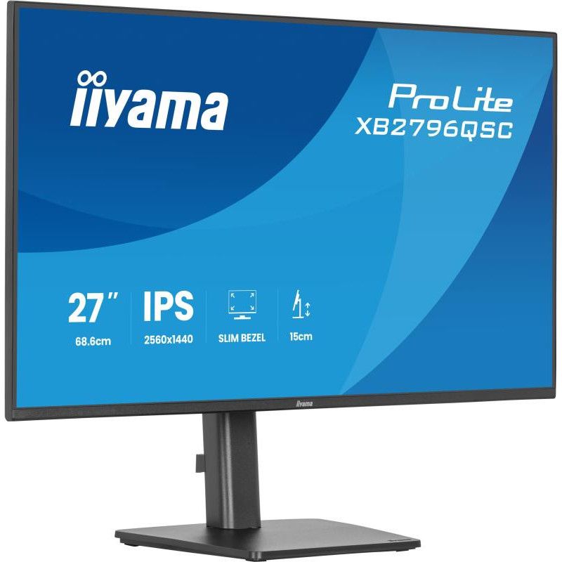 iiyama ProLite XB2796QSC-B1 écran plat de PC 68,6 cm (27") 2560 x 1440 pixels Quad HD LED Noir · Moniteur · Informat Syste...