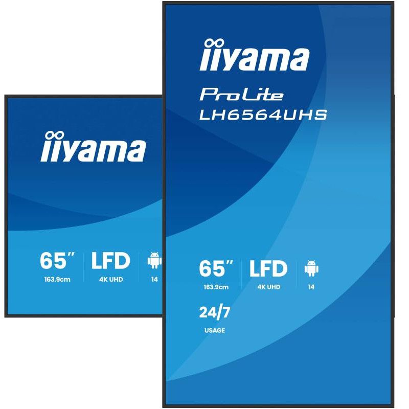 iiyama LH6564UHS-B1AG Écran d'affichage dynamique Écran plat de signalisation numérique 165,1 cm (65") Wifi 500 cd/m² 4K U... (image 5)