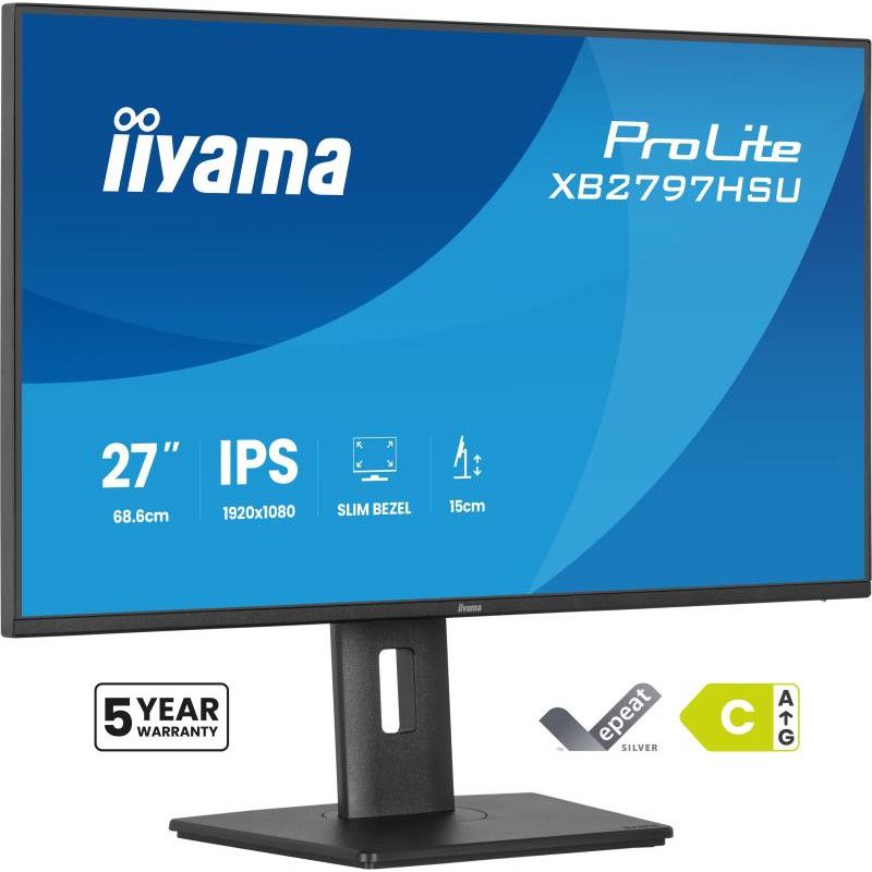 iiyama ProLite XB2797HSU-B1 écran plat de PC 68,6 cm (27") 1920 x 1080 pixels Full HD LED Noir · Moniteur · Informat Syste... (image 5)